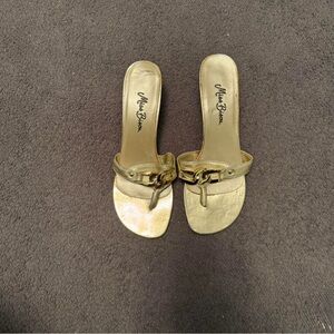 Miss Bisou Women's Metallic Gold Sandals